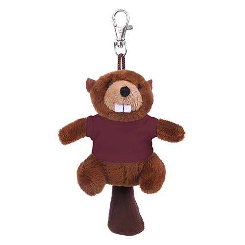 Plush Beaver Keychain with Tee