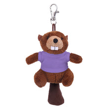 Soft Plush Beaver Keychain with Tee Violet