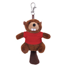 Custom Soft Plush Stuffed Animal Beaver Keychain red