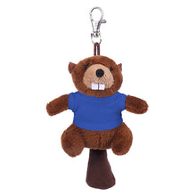 Custom Soft Plush Stuffed Animal Beaver Keychain blue