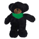 Soft Plush Stuffed Black Teddy Bear with Bandana-1