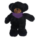 Soft Plush Stuffed Black Teddy Bear with Bandana-2