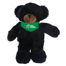 Soft Plush Stuffed Black Teddy Bear with Bandana