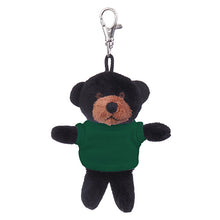Soft Plush Black Teddy Bear Keychain with Tee