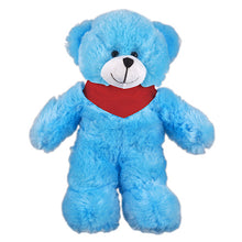 Soft Plush Stuffed Blue Teddy Bear with Bandana
