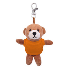 Stuffed Animal Brown Teddy Bear Keychain tee orange