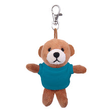 Stuffed Animal Brown Teddy Bear Keychain turquoise