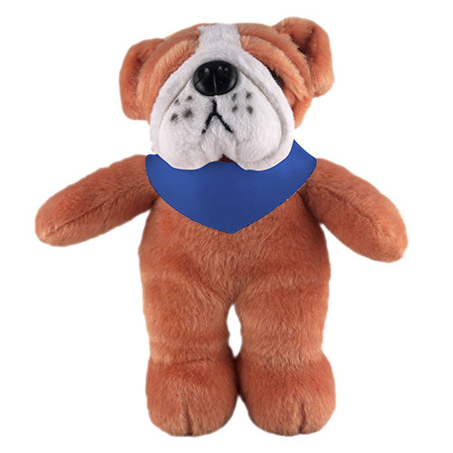Soft Plush Stuffed Bulldog with Bandana