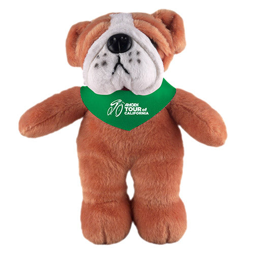 Soft Plush Stuffed Bulldog with Bandana