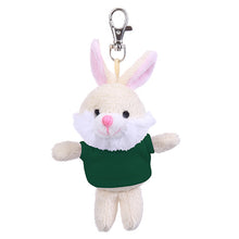 Soft Plush Bunny Keychain with Tee green