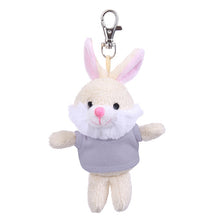 violet Soft Plush Bunny Keychain with Tee