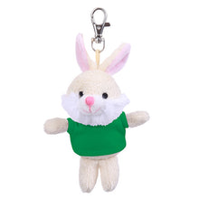 Green Soft Plush Bunny Keychain with Tee