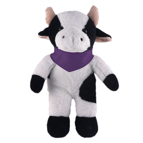 Soft Plush Stuffed Cow with Bandana