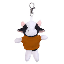 Soft Plush Cow Keychain with Tee orange
