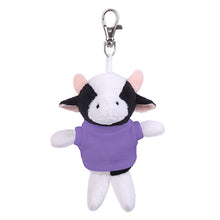 Soft Plush Cow Keychain with Tee lavendar