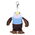 Soft Plush Eagle Keychain with Tee blue