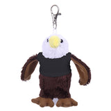Soft Plush Eagle Keychain with Tee black