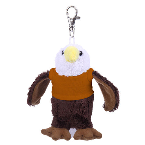 Soft Plush Eagle Keychain with Tee orange
