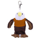 Soft Plush Eagle Keychain with Tee orange