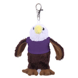 Soft Plush Eagle Keychain with Tee purple