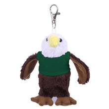 Soft Plush Eagle Keychain with Tee green