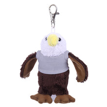 Soft Plush Eagle Keychain with Tee gray