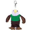 Soft Plush Eagle Keychain with Tee kelly green