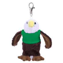 Soft Plush Eagle Keychain with Tee kelly green