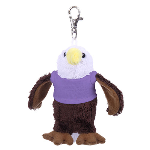 Soft Plush Eagle Keychain with Tee lavendar