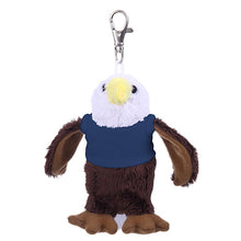 Soft Plush Eagle Keychain with Tee navy blue