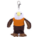 Soft Plush Eagle Keychain with Tee dark orange