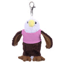 Soft Plush Eagle Keychain with Tee pink
