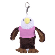 Soft Plush Eagle Keychain with Tee pink