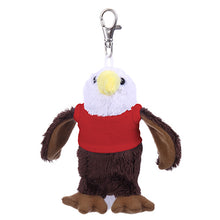 Soft Plush Eagle Keychain with Tee red