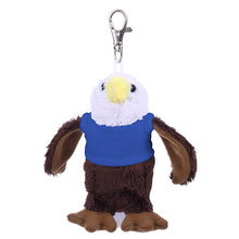 Soft Plush Eagle Keychain with Tee royal blue