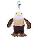 Soft Plush Eagle Keychain with Tee tan