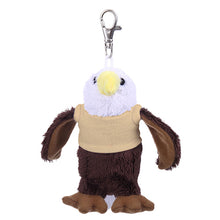 Soft Plush Eagle Keychain with Tee tan