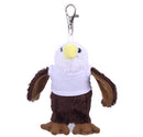 Soft Plush Eagle Keychain with Tee white