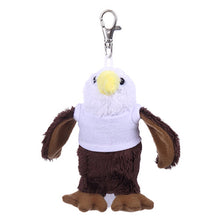 Soft Plush Eagle Keychain with Tee white