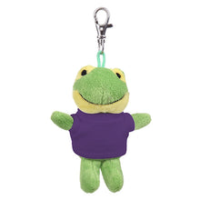 purple Soft Plush Frog Keychain with Tee