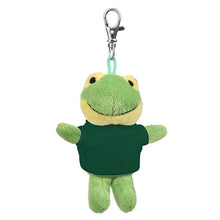 Green Soft Plush Frog Keychain with Tee
