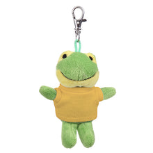 Yellow Soft Plush Frog Keychain with Tee