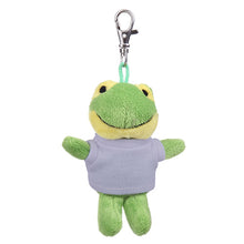 Light Blue Soft Plush Frog Keychain with Tee
