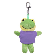 Soft Plush Frog Keychain with Purple Tee