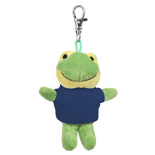 Dark Blue Soft Plush Frog Keychain with Tee