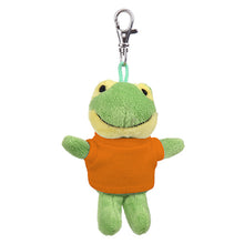 Soft Plush Frog Keychain with orange Tee