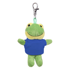 Soft Plush Frog Keychain with Dark Tee Blue