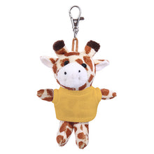 Soft Plush Giraffe Keychain with Tee yellow
