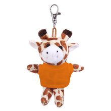 Soft Plush Giraffe Keychain with Tee orange