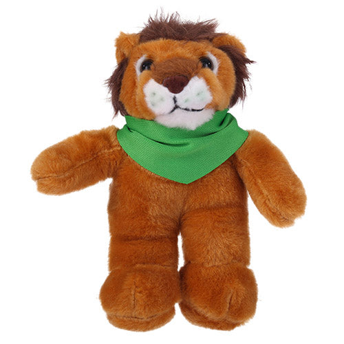Soft Plush Stuffed Lion with Bandana - 0